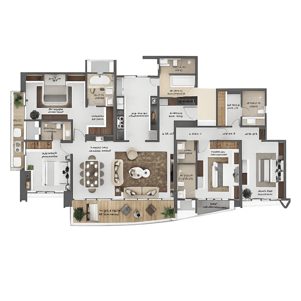 4.5 BHK Floor Plan