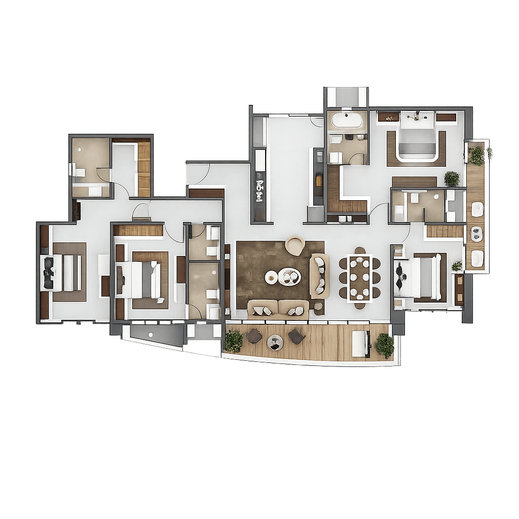 4 BHK Floor Plan